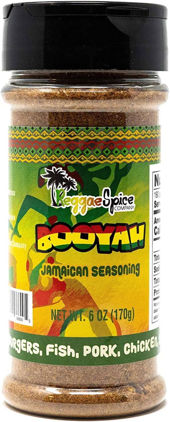 Reggae Spice Booyah Jamaican Jerk Seasoning | Authentic Caribbean Dry Rub Powder Mix for Cooking Meats, Chicken, Beef, Pork, Seafood, Vegetables, and More | Gluten Free, Vegan, and Keto Friendly