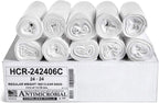 Aluf Plastics High Density Trash Bags, 10 Gallon, 1000 Count, 6 Micron (eq), 24" x 24", Clear, for Bathroom, Office, Industrial, Commercial, Janitorial, Municipal, Recycling