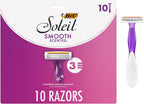 BIC Soleil 3 Scented Women's Disposable 3-Blade Razors, Calming Lavender Scent and Vitamin E Moisture Strip, 10-Pack