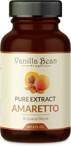 Pure Amaretto Extract for Baking and Flavoring - 4 OZ - Premium Quality Natural Flavors for Baked Goods, Desserts, & Cooking