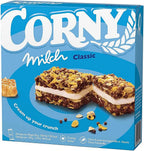 SCHWARTAUER WERKE GmbH & KGaA Corny Milch Classic Milk Sandwich Cereal Bar | Milk Cream Combined With Valuable Cereals | Refined With Bee Honey | 4 x 30 g Bars | 1 x 120 g Package | Corny | Germany