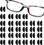 30 Pairs Eyeglasses Nose Pads Black Anti-Slip Soft Glasses Nose Pad Replacement Silicone Adhesive Transparent Eyeglass Noses Pads for Full Plastic Frames (Black 1.0mm)