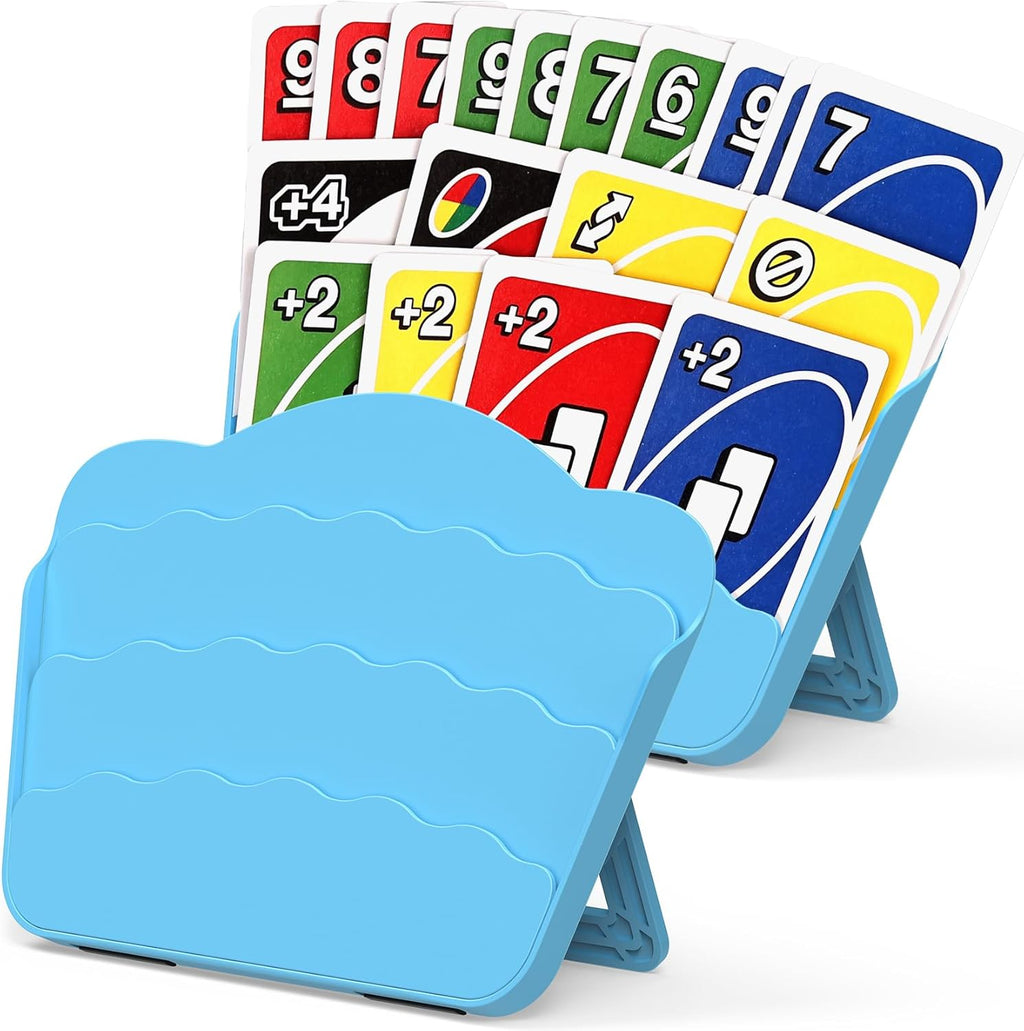 Tenyond Card Holders for Playing Cards - 2 Pack Playing Card Holder w/Foldable Stand for Stocking Stuffer, Travel Games, for Seniors, Little Hand or Arthritis Hand, UNO, Poker, Holidays Game Nights