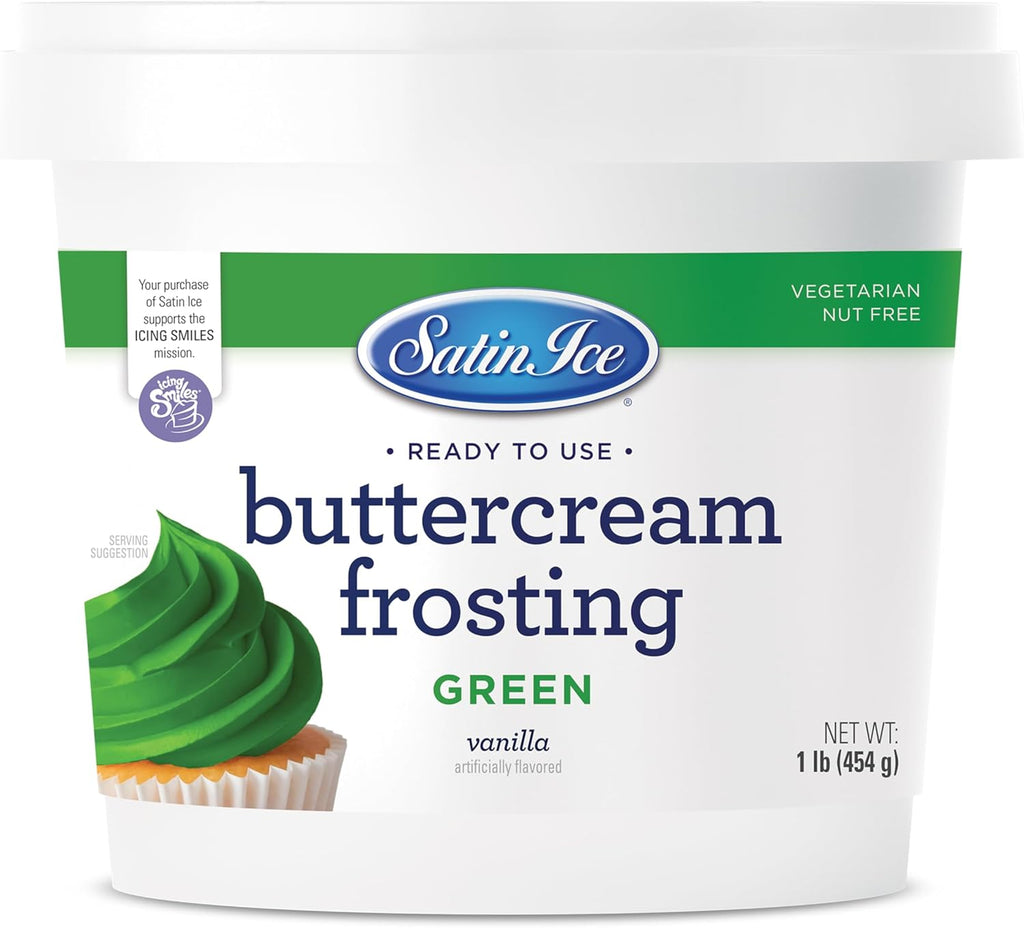 Satin Ice Green Buttercream Frosting - 1lb - Pail