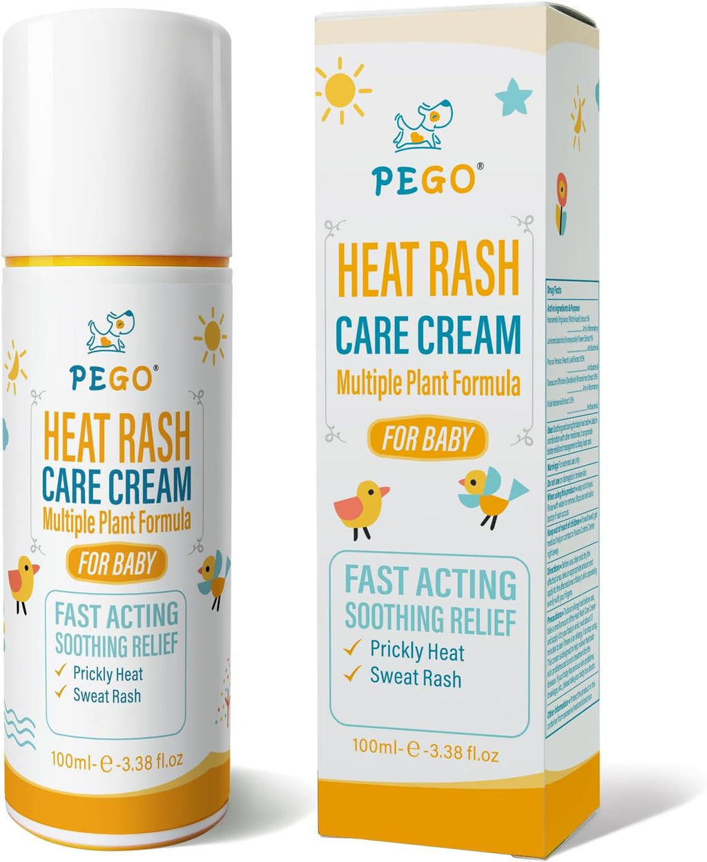 Heat Rash Care Cream for Babies | Prevents Prickly Heat, Sweat Rashes, Eczema & Skin Inflammation | Alleviating Discomfort for Babies Skin | 100ml/3.38oz (100ml/1Pack)