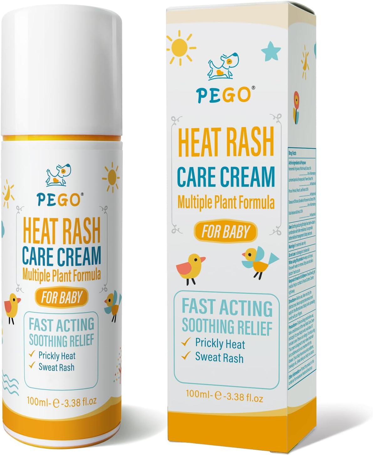 Heat Rash Care Cream for Babies | Prevents Prickly Heat, Sweat Rashes, Eczema & Skin Inflammation | Alleviating Discomfort for Babies Skin | 100ml/3.38oz (100ml/1Pack)