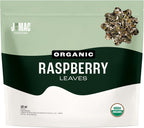 J Mac Botanicals, Organic Red Raspberry Leaf, Herbal tea (16 ounce bag 200+ cups) cut & sifted dried leaf