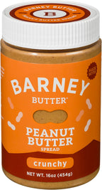 Barney Butter Peanut Butter, Crunchy, 16 Ounce Jar, Natural, No Stir, Non-GMO, Gluten Free, Keto, Vegan