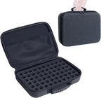 Essential Oils Carrying Case Holds 60 Grids for 1-3ML Roller Bottles 5ml, 10ml, 15ml Bottles Storage Organizer Bag Hard Shell EVA, Essential Oil Bag with Detachable Sponge Pad Black