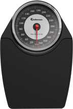 Adamson A24 Scales for Body Weight - Up to 350 LB - New - Anti-Skid Rubber Surface Extra Large Numbers - High Precision Bathroom Scale Analog - Durable with 20-Year Assurance - Black