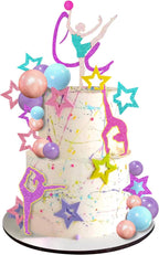 27 PCS Gymnastics Cake Toppers Gymnastics Balls Cake Decorations for Gymnastic Theme Birthday Supplies (Gymnastic)