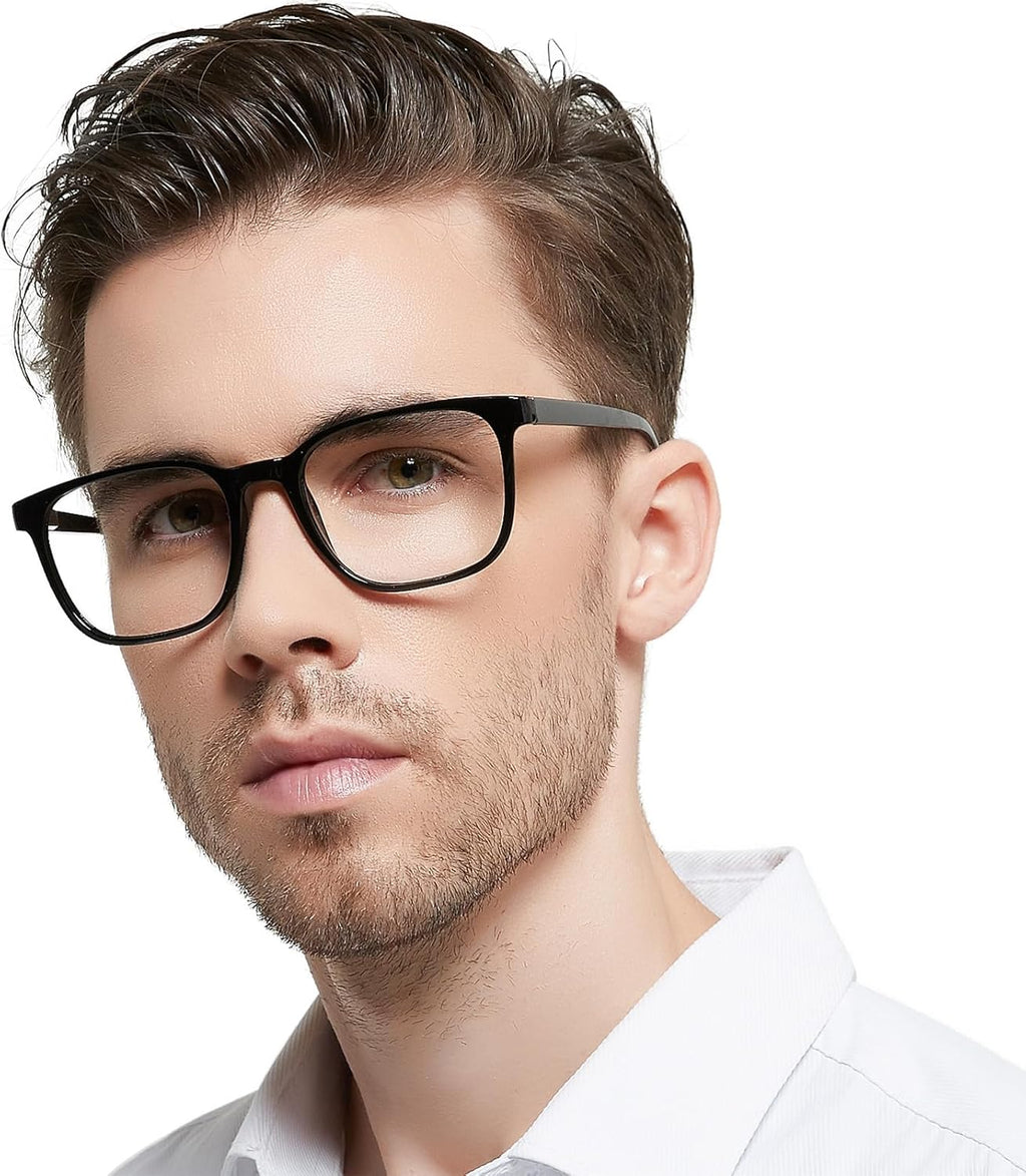 OCCI CHIARI XL Reading Glasses Men Large head Comfortable Readers 1.0 1.25 1.5 1.75 2.0 2.25 2.5 2.75 3.0 3.5 4.0 5.0 6.0(2.5x Black)