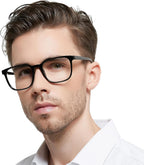 OCCI CHIARI XL Reading Glasses Men Large head Comfortable Readers 1.0 1.25 1.5 1.75 2.0 2.25 2.5 2.75 3.0 3.5 4.0 5.0 6.0(1.5x Black)