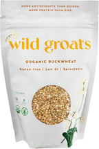 Organic Wild Groats Raw Buckwheat - Grown in USA, Sproutable Seeds, 16 Oz. Gluten Free, Hulled, Vegan Complete Protein, Whole Grain, Non-GMO | For Sprouting, Flour, Cereal, Porridge, Cooking