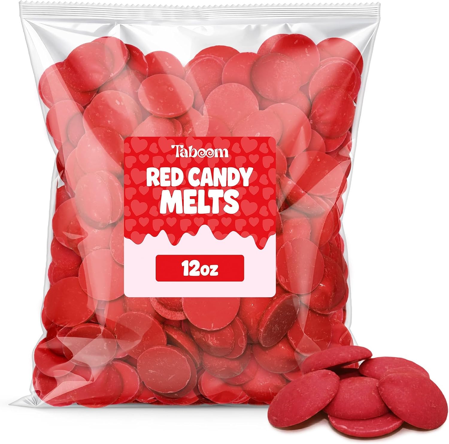 Red Candy Wafer Chocolate Melts - 12 oz Valentine’s Day Candy Melting Wafers for Baking, Decorating, Dipping, Drizzling & Desserts