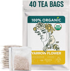 Organic Yarrow Tea (40 Tea Bags) - Support Immune Function, Digestion, Relaxation - Women's Tea for Healthy Cycle and Emotional Balance - Te de Milenrama