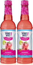 Jordan's Skinny Mixes Sugar Free Syrup, Raspberry Flavor, Fruit Flavored Water Enhancer, Drink Mix for Ice Tea, Lemonade & More, Zero Calorie Flavoring, Keto Friendly, 25.4 Fl Oz, 2 Pack