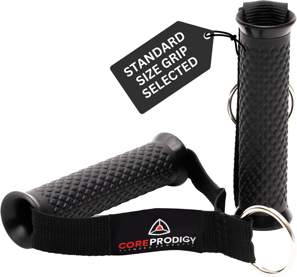 Core Prodigy Heavy Duty Exercise Handles - Grip Attachments for Cable Machine Pulleys, Gym Equipment, Resistance Bands, and Weight Lifting