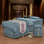 KKLT Massage Table Sheet Sets Korean Beauty Bed Cover 4 Sets Bed Skirt Sheet Salon Bed Cover for Body Fumigation Physiotherapy Massage Bed Cover-6 190x70cm(75x28inch)