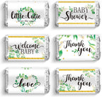 Clabby Baby Shower Candy Wrappers, Mini Candy Bar Miniatures Wrappers Chocolate Bar Label Stickers for Boys Girls Kids Baby Shower Decor (No Candy)