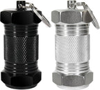 Shintop 2PCS High Capacity Aluminum Container Keychain Waterproof Pill Container