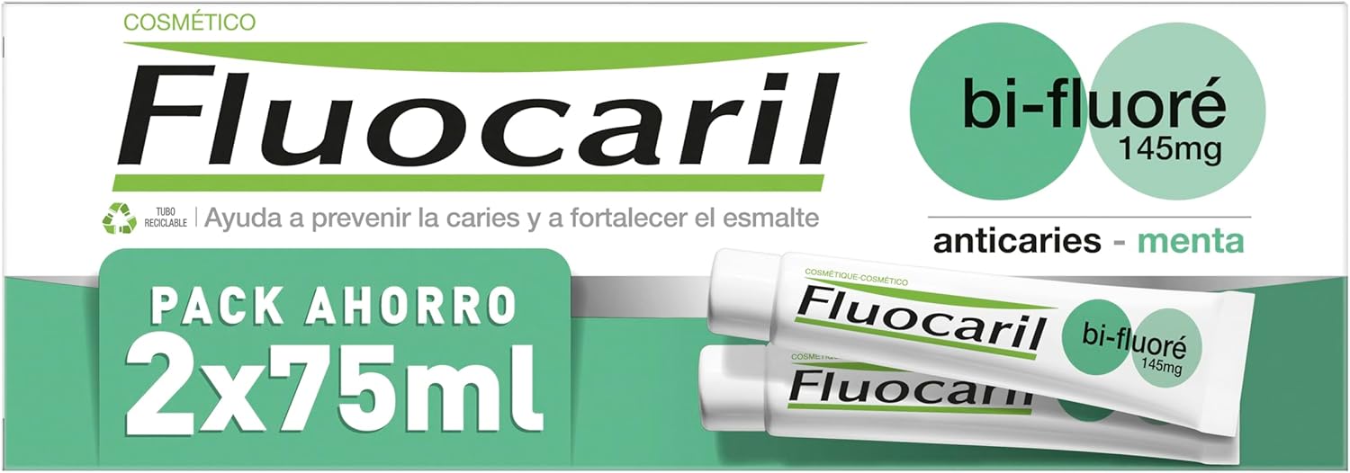 Fluocaril Bi-Fluore Duplo 145mg, Mint 2 x 75ml, Neutral, Standard