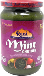 Rani Mint Chutney (Podina) 26.4oz (750g) Bulk Glass Jar, Ready to Eat ~ Vegan | Gluten Free | NON-GMO | Kosher | No Colors | Indian Origin