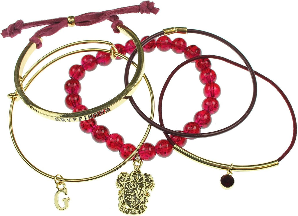 Harry Potter Gryffindor Arm Party Bracelet Set,Red & Gold,One Size