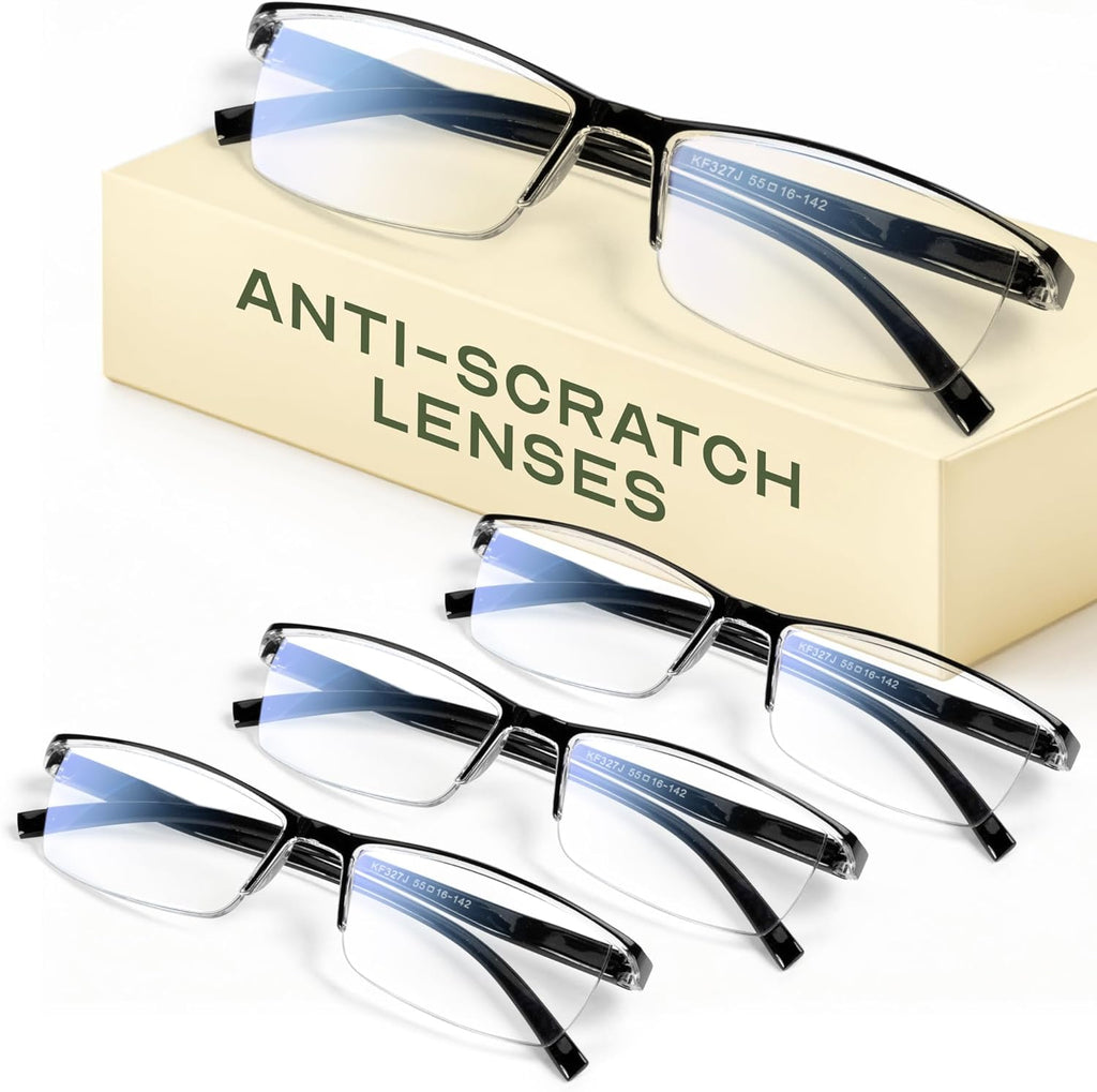 Gaoye 2.0 Executive Style Reading Glasses Men - Durable Readers with Blue Light Filtering- Comfortable Fit with TR90 Frames
