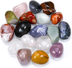 18 Pcs Crystals and Healing Stones Set, Natural Polished Gemstones Collection, Tumbled Healing Crystals for Reiki, Yoga, Chakra Meditation and Positive Energy (0.8-1.2 Inch)