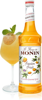 Monin - Passion Fruit Syrup, Sweet Tropical Flavors, Great for Teas, Sodas, & Cocktails, Natural Flavors, No Artificial Sweeteners or Ingredients, Gluten-Free, Vegan, Non-GMO, Clean Label (750ml)