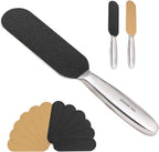 Professional Pedicure Foot File,Coarse/Fine Double Side and Reusable Stainless Steel Cracked Skin Corns Callus Remover Feet Rasp