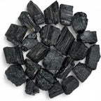 Rough Black Tourmaline Crystals - Raw Natural Black Tourmaline Stones Bulk - Crystal Healing (1-2", 3, count)