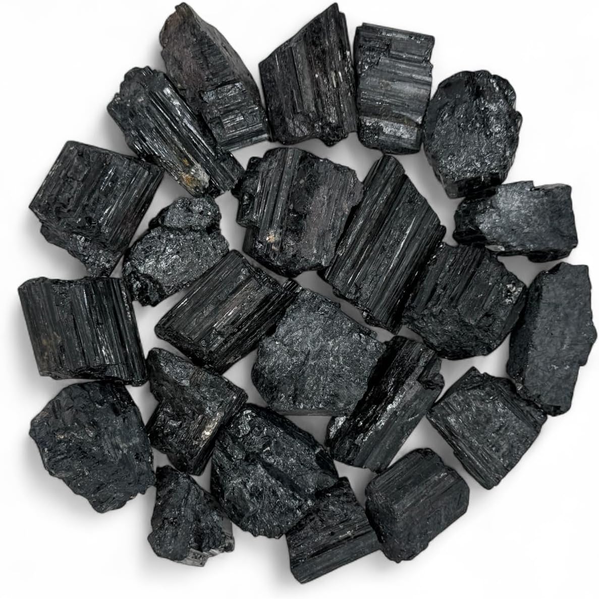 Rough Black Tourmaline Crystals - Raw Natural Black Tourmaline Stones Bulk - Crystal Healing (1-2", 3, count)