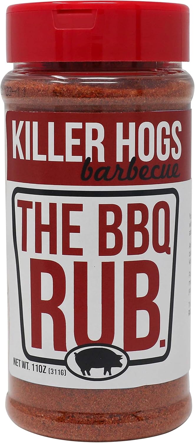 Killer Hogs The BBQ Rub, Championship Barbecue Grill and Smoking Seasoning, Spice Blend for Beef, Steak, Ribs, Burgers, Pork, and Chicken, 11 oz Shaker