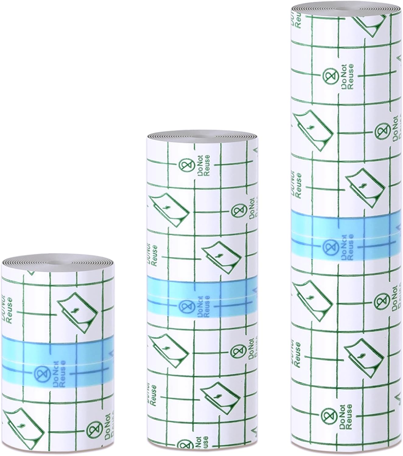Emalla 3 Rolls Second Skin Tattoo Cover, Waterproof Tattoo Aftercare Bandage Breathable Tattoo Cover Up Patch Tape Tattoo Flim 2", 4", 6" x 2.2 Yard Tattoo Supplies for Healing Wrap Swimming Shower