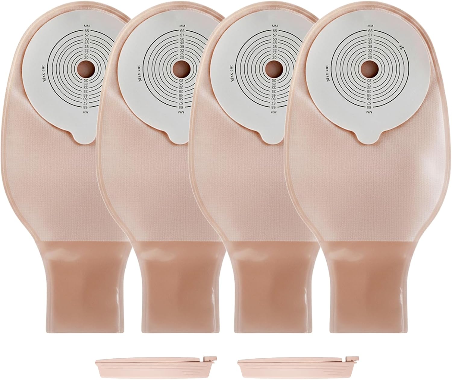10 PCS Colostomy Bags Ostomy Supplies One Piece Drainble Pouches with Clamp Closure for Ileostomy Stoma Care (Cut-to-Fit, Cut Size 10-65mm)