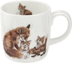 Royal Worcester Wrendale Designs Bedtime Kisses Mug | 14 Ounce Large Coffee Mug with Fox Design | Made from Fine Bone China | Microwave and Dishwasher Safe