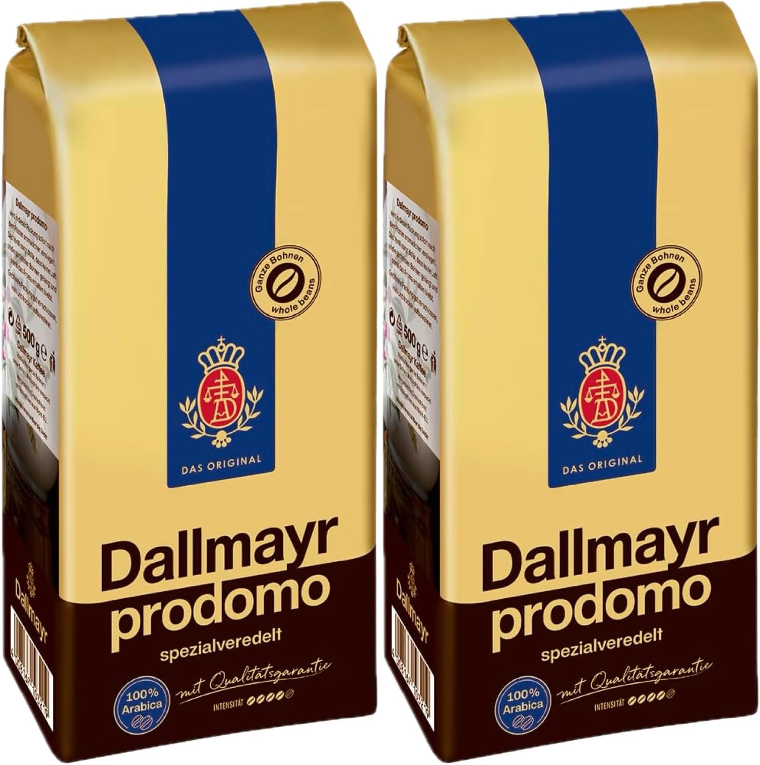 Dallmayr Gourmet Coffee, Prodomo (Whole Bean), 1.1 Pound (Pack of 2)