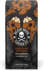 DEATH WISH COFFEE - Chocolate Hazelnut Ground Coffee, Fair Trade (14 oz)