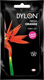 Dylon Hand Fabric Dye Sachet for Clothes & Soft Furnishings, Fresh Orange, 50g