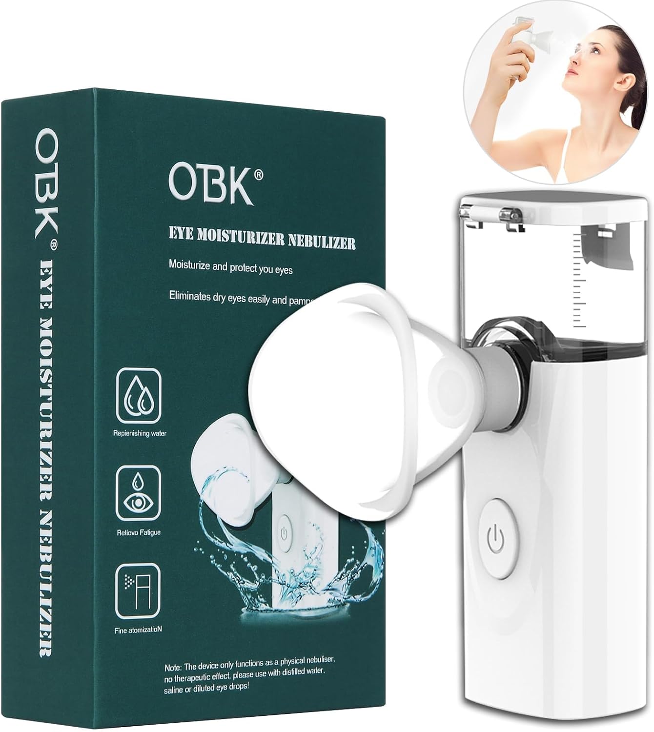 OTBK Portable Nano Mist Humidifier - Personal Eye & Face Moisturizer, USB Rechargeable Sprayer for Comfort