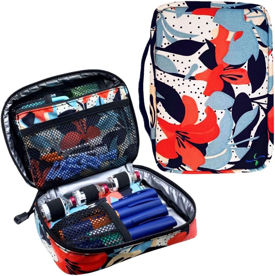 Sugar Medical Insulated Diabetes Organizer | Diabetes Supply Case | Diabetic Care Products | Diabetic Supplies Travel Bag | Insulin Pen Case | Glucose Meter Kit