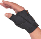 North Coast Medical OrthoThermic™ Warm CMC Thumb Brace — Non-Slip Thermal Restriction Splint for Arthritis, Stiffness & Tendinitis Relief - Black, Right Hand, Medium (7 to 8 inches)
