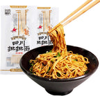 Szechuan Dan Dan Dry Noodle, Traditional Chinese Classic Noodles with Peppery Sauce, Sichuan Spicy Ramen Noodles, Non-fried without Soup担担面 (2 Packs)