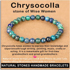 AD Beads Handmade Gemstone Stretch Elastic Bracelet Crystal Healing Reiki Nature's Beauty and Spiritual Essence Unisex