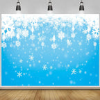 PHOGARY Snowflakes Backdrop, Winter Wonderland Backdrop Photoshoot, Snowflake Frozen Birthday Party Decorations for Winter Background Snow Photography Backdrop