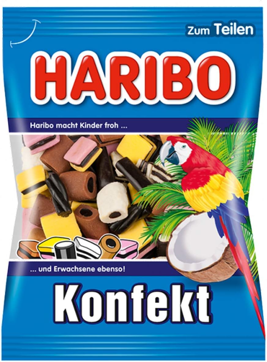 Haribo Konfekt Liquorice Soft Gummy Candies Original from Germany 200g/7.05oz