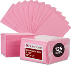 Practicon 125 Pack Pink Disposable Patient Bibs, 18" x 13", 3 Ply Waterproof Paper Bib Sheet with Poly Back, Dental, Medical, Tattoo, Nail Tray or Table Cover, 125 Pack
