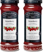 St. Dalfour Strawberry Fruit Spread - 10oz - 100% from Fruit, No Artificial Ingredients, Non-GMO, No Cane Sugars, All Natural - Pack of 2